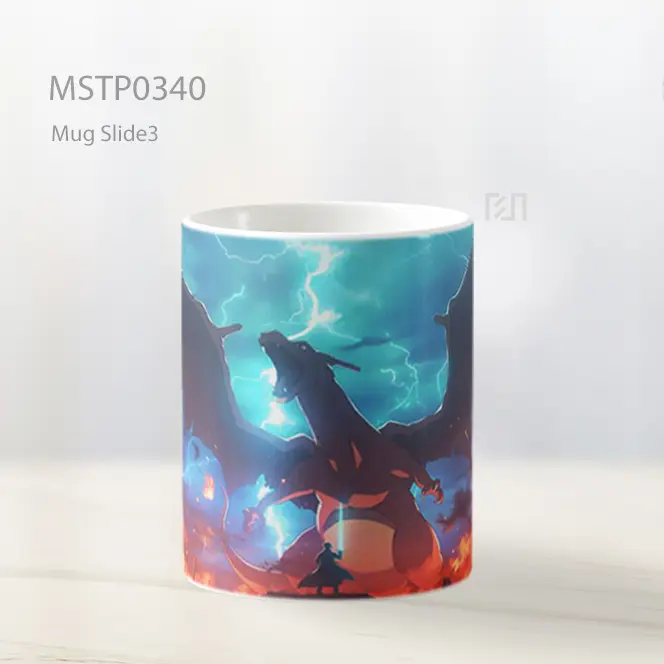 Charizard Epik Badai Petir Laptop Mug MSTP0340 - All-side / Desain