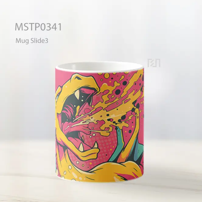 Charizard Gaya Pop Art Dengan Fireblast Mug MSTP0341 - All-side / Desain