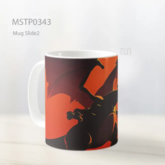 Charizard Kekuatan Gelap Mug MSTP0343 - All-side / Desain