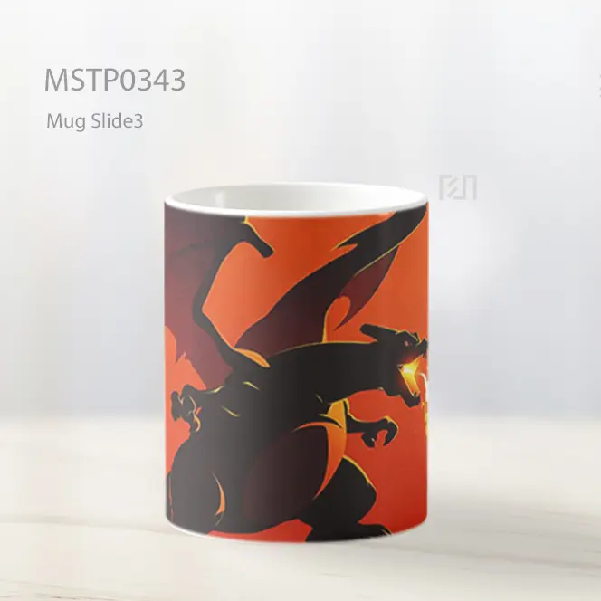 Charizard Kekuatan Gelap Mug MSTP0343 - All-side / Desain