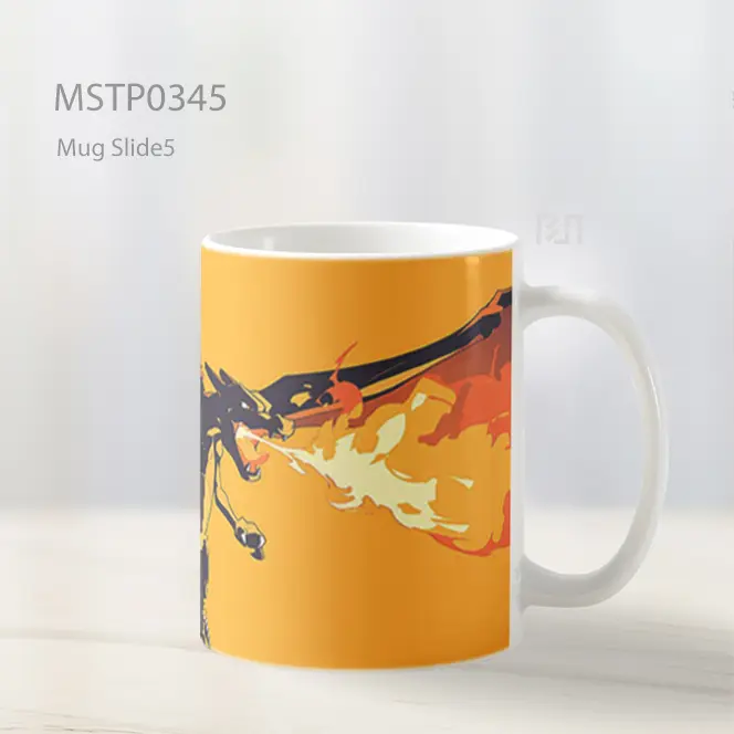 Charizard Nafas Api Kuning Gaya Tegas Mug MSTP0345 - All-side / Desain