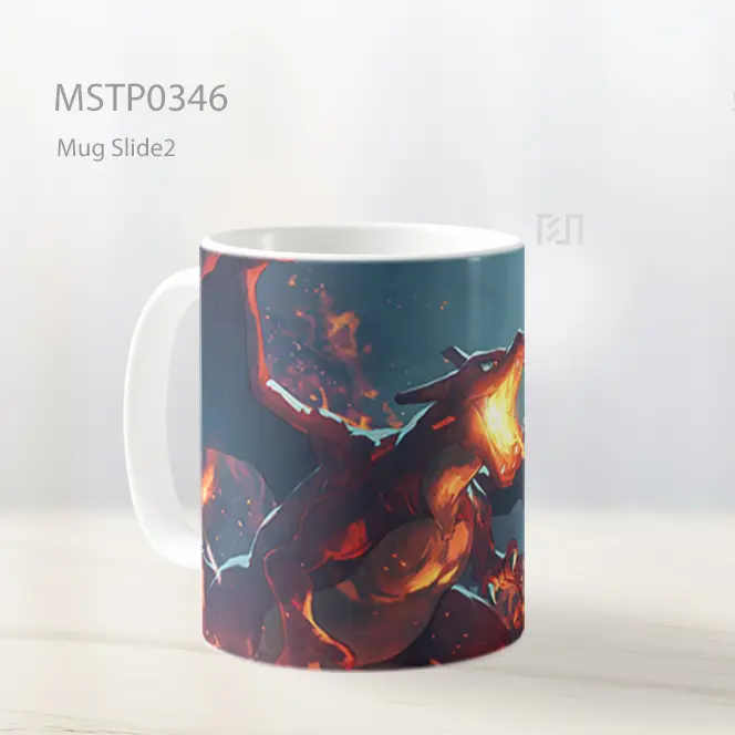 Charizard Nafas Api Medan Gelap Mug MSTP0346 - All-side / Desain