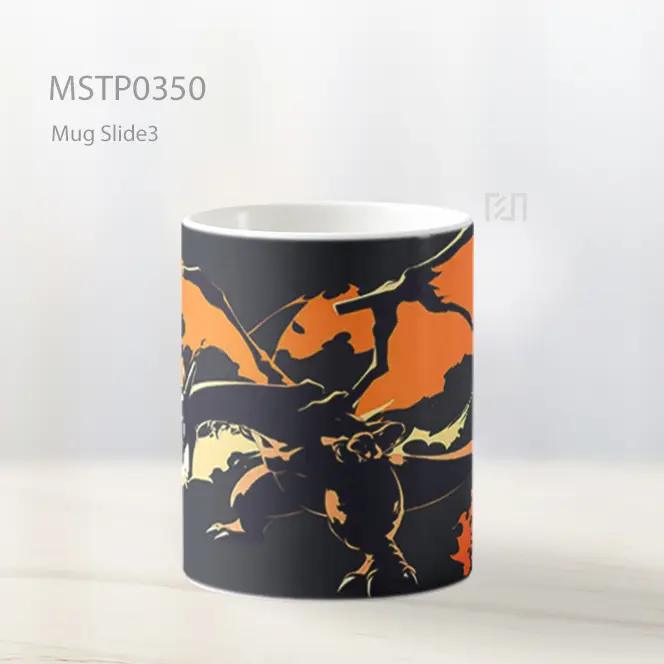Charizard Serangan Api Siluet Gelap Mug MSTP0350 - All-side / Desain