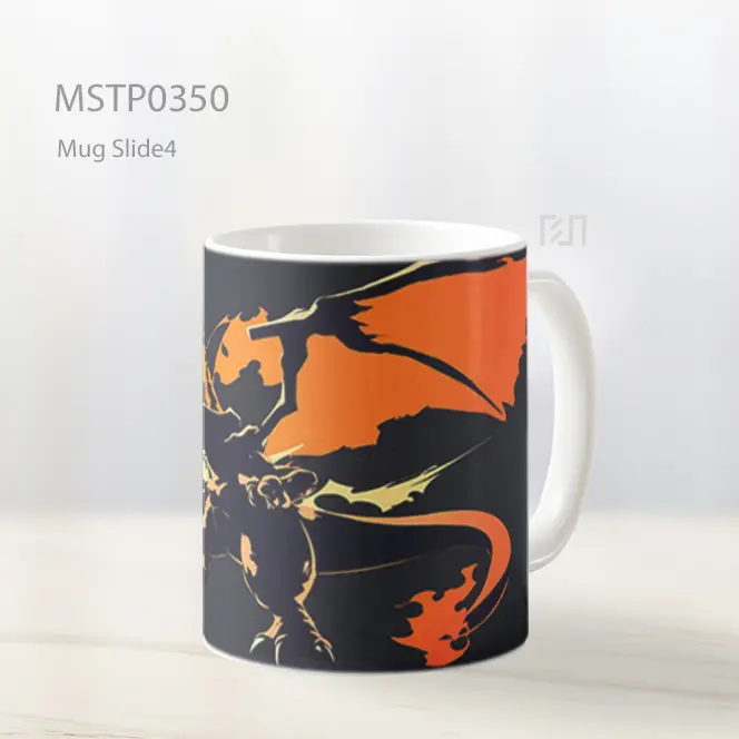 Charizard Serangan Api Siluet Gelap Mug MSTP0350