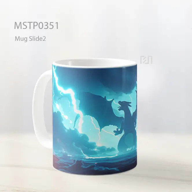 Charizard Siluet Badai Petir Mug MSTP0351 - All-side / Desain