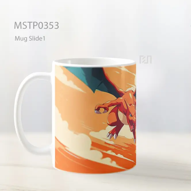 Charizard Terbang Dengan Pokeball Mug MSTP0353 - All-side / Desain