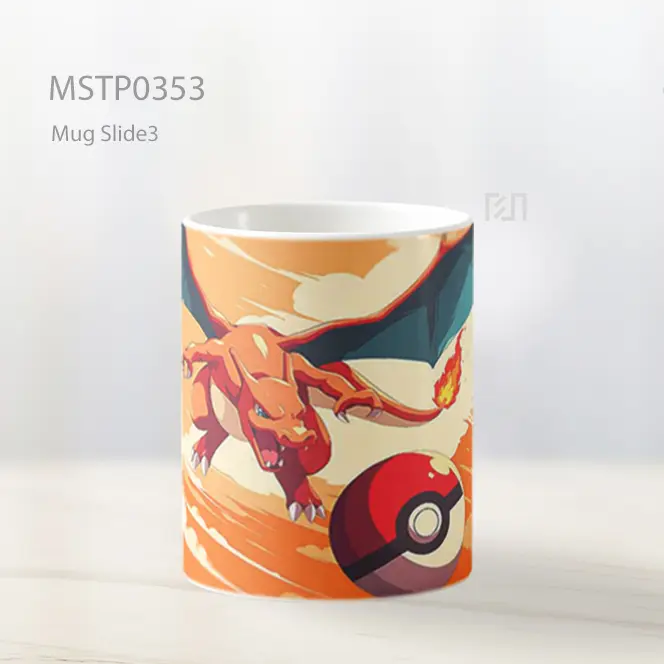 Charizard Terbang Dengan Pokeball Mug MSTP0353 - All-side / Desain