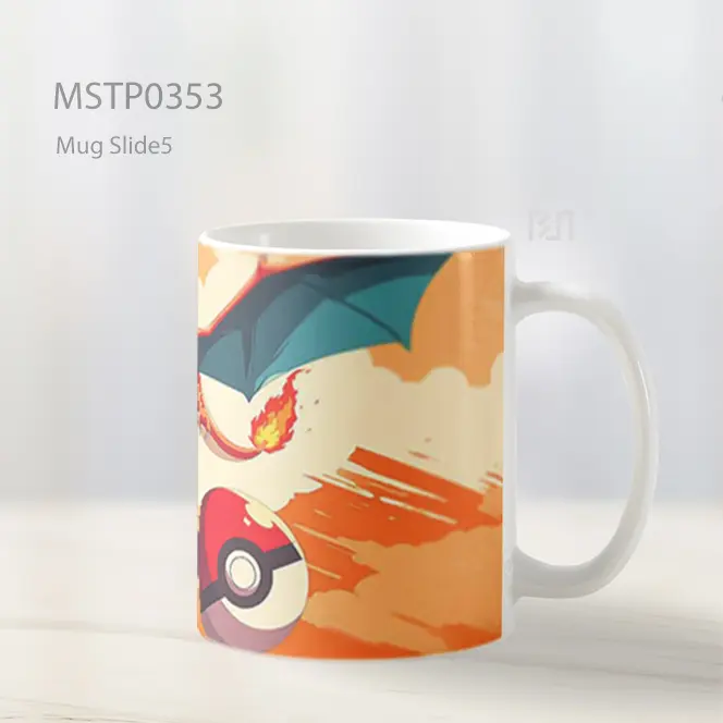 Charizard Terbang Dengan Pokeball Mug MSTP0353 - All-side / Desain