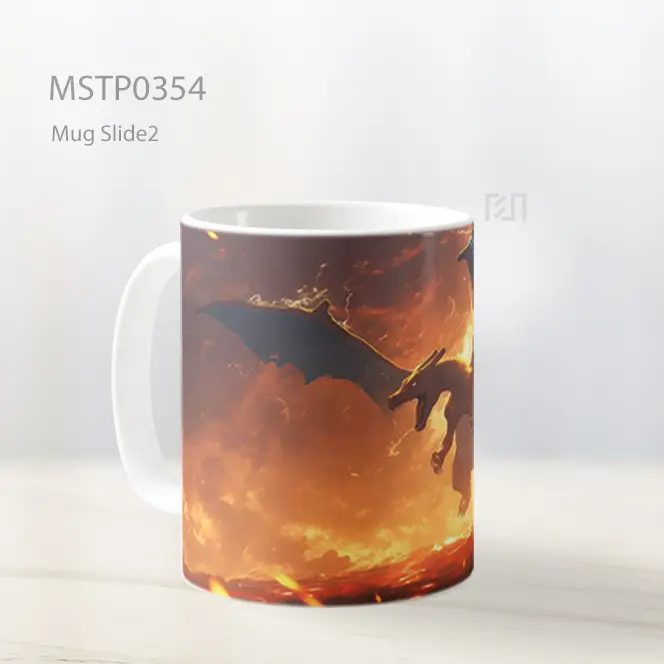 Charizard Turun Berapi Mug MSTP0354 - All-side / Desain