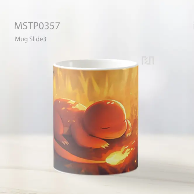 Charmander Tidur Dengan Api Ekor Mug MSTP0357 - All-side / Desain