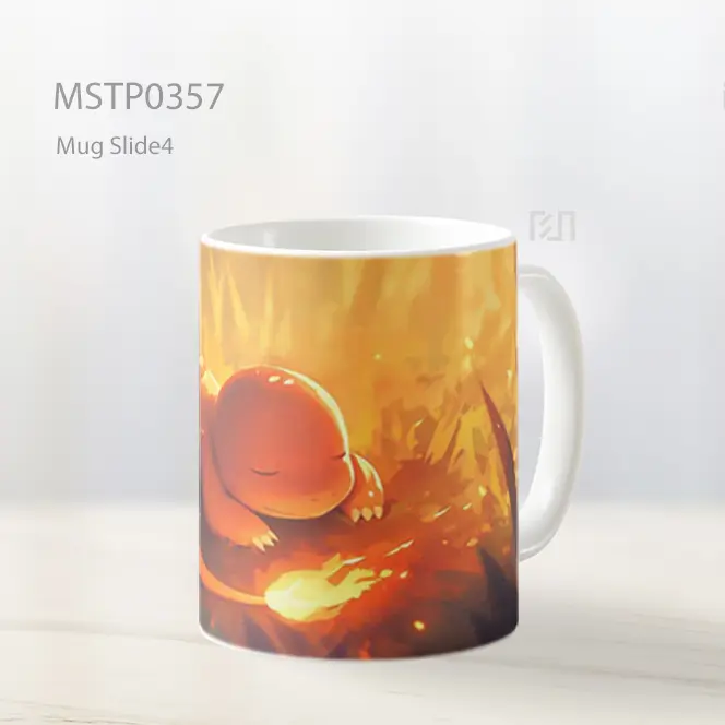 Charmander Tidur Dengan Api Ekor Mug MSTP0357