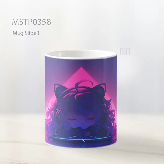 Chibi Anime Dj Girl Bersinar Mug MSTP0358 - All-side / Desain
