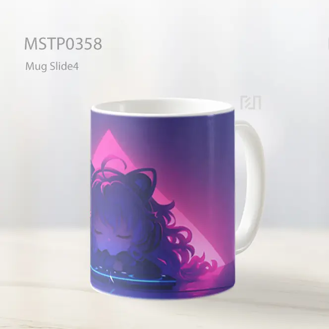 Chibi Anime Dj Girl Bersinar Mug MSTP0358
