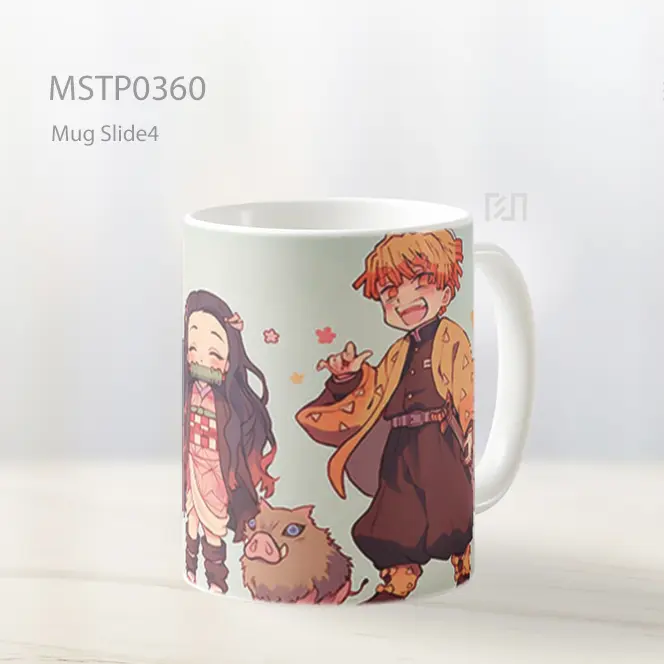 Chibi Demon Slayer Tanjiro%2C Nezuko%2C Zenitsu Lucu Mug MSTP0360