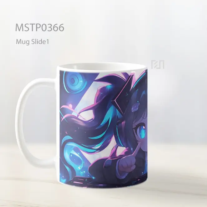 Chibi Gadis Dj Anime Headphones Mug MSTP0366 - All-side / Desain