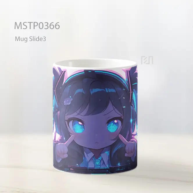 Chibi Gadis Dj Anime Headphones Mug MSTP0366 - All-side / Desain