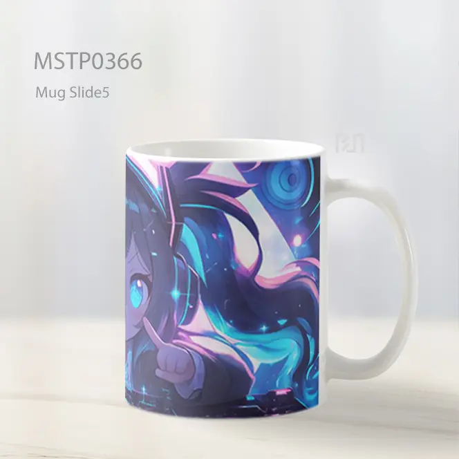 Chibi Gadis Dj Anime Headphones Mug MSTP0366 - All-side / Desain