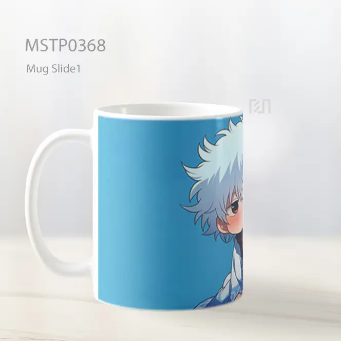 Chibi Gintoki Sakata Biru Mug MSTP0368 - All-side / Desain