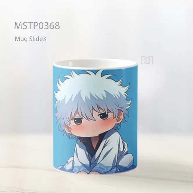 Chibi Gintoki Sakata Biru Mug MSTP0368 - All-side / Desain