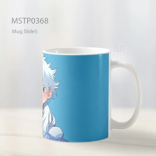 Chibi Gintoki Sakata Biru Mug MSTP0368 - All-side / Desain