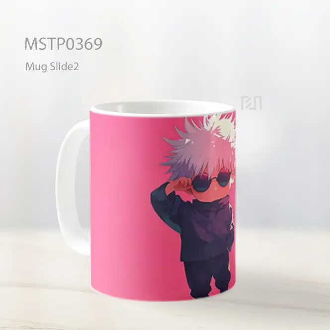 Chibi Gojo Satoru Kacamata Hitam Mug MSTP0369 - All-side / Desain