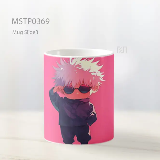 Chibi Gojo Satoru Kacamata Hitam Mug MSTP0369 - All-side / Desain