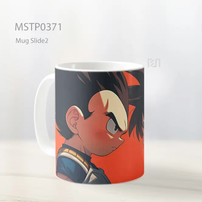 Chibi Goku Dan Vegeta Faceoff Dragon Ball Mug MSTP0371 - All-side / Desain