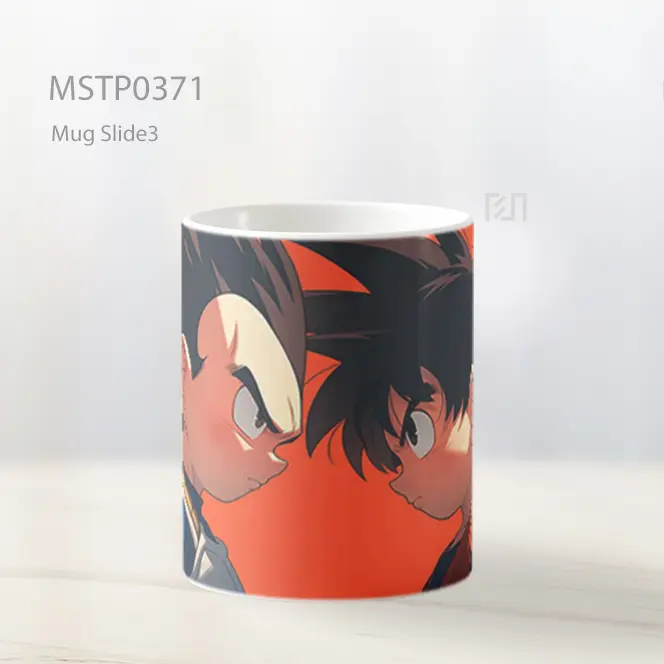 Chibi Goku Dan Vegeta Faceoff Dragon Ball Mug MSTP0371 - All-side / Desain