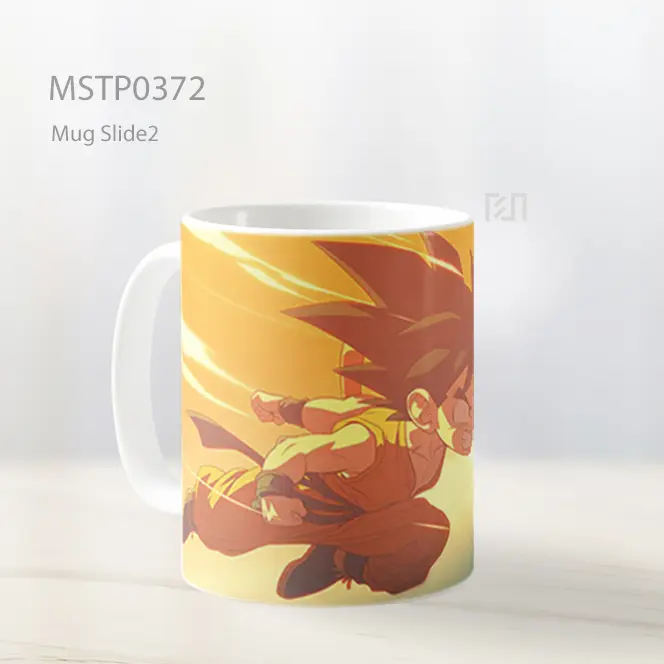 Chibi Goku Determined Mug MSTP0372 - All-side / Desain