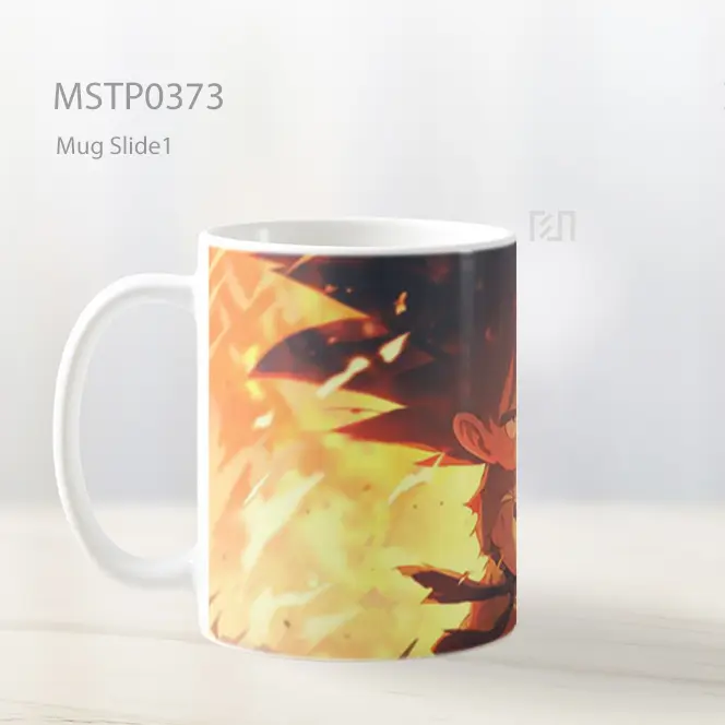 Chibi Goku Dragon Ball Latar Oranye Mug MSTP0373 - All-side / Desain