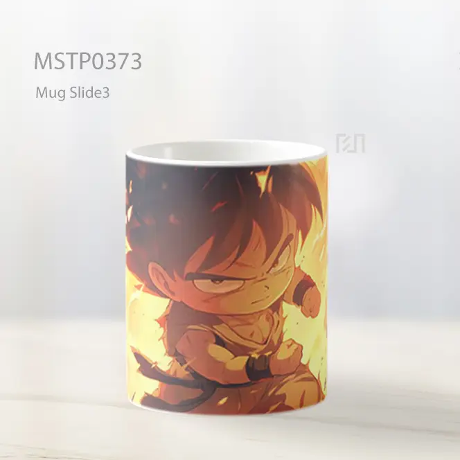 Chibi Goku Dragon Ball Latar Oranye Mug MSTP0373 - All-side / Desain