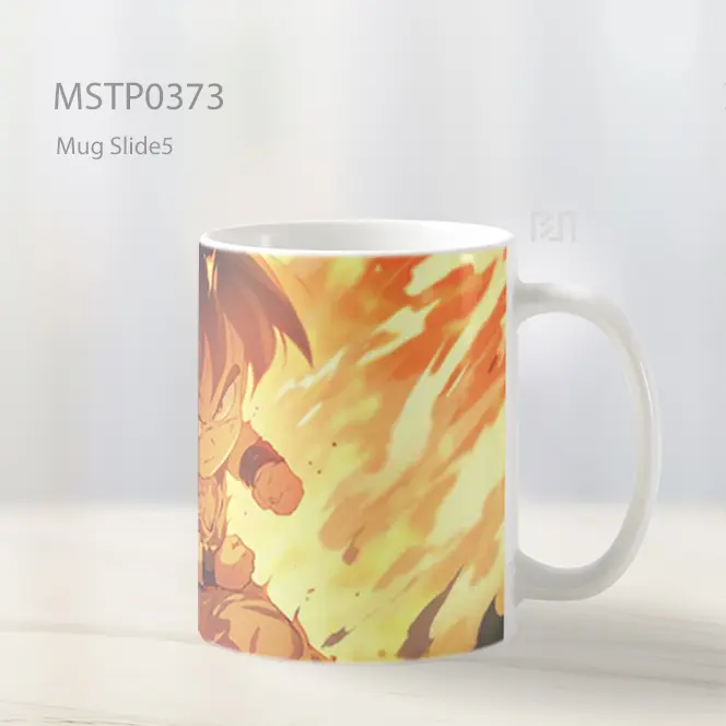 Chibi Goku Dragon Ball Latar Oranye Mug MSTP0373 - All-side / Desain