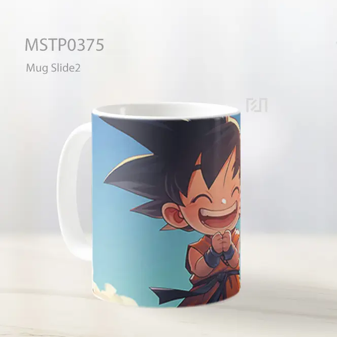 Chibi Goku Tersenyum Dragon Ball Mug MSTP0375 - All-side / Desain