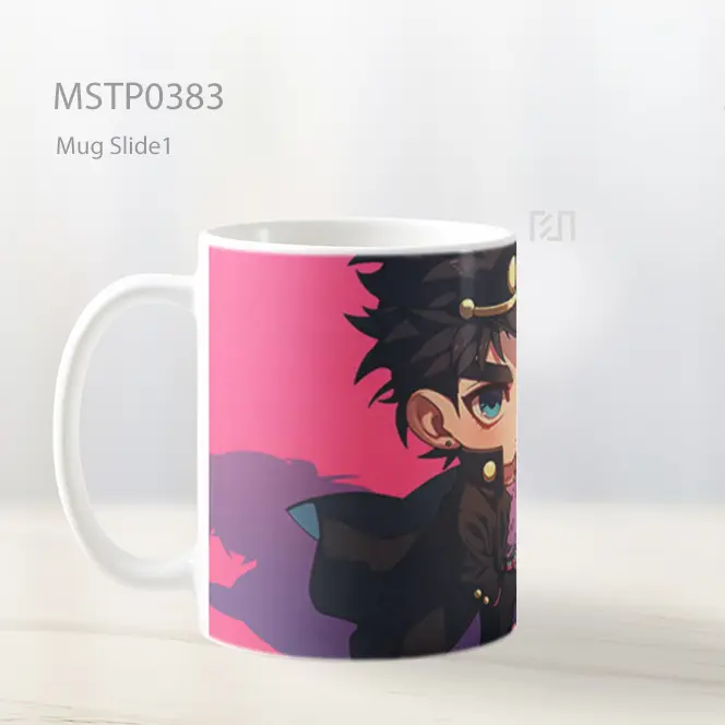 Chibi Jotaro Kujo Pose Pink Mug MSTP0383 - All-side / Desain