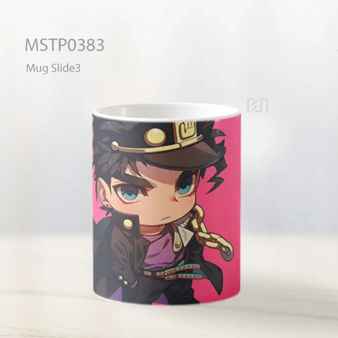 Chibi Jotaro Kujo Pose Pink Mug MSTP0383 - All-side / Desain
