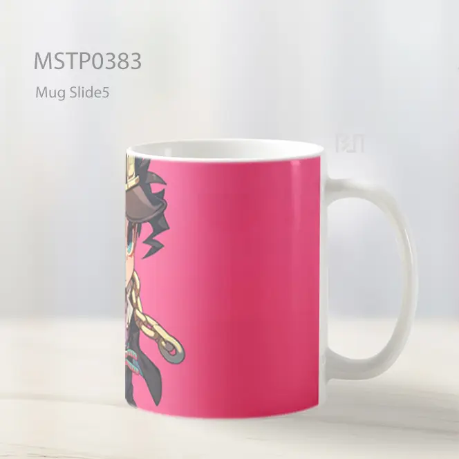 Chibi Jotaro Kujo Pose Pink Mug MSTP0383 - All-side / Desain