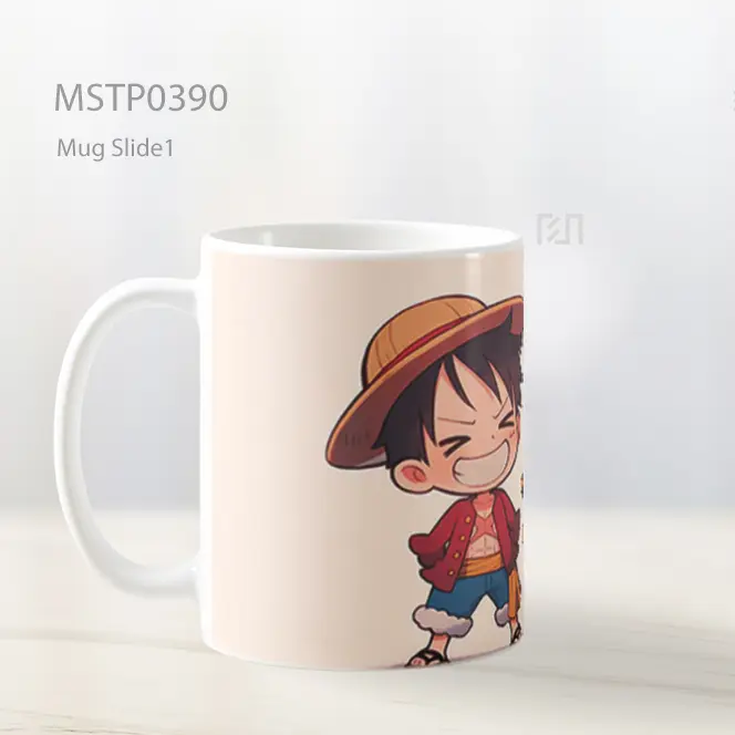 Chibi Luffy And Zoro One Piece Tertawa Mug MSTP0390 - All-side / Desain