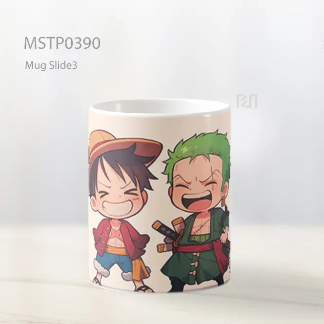 Chibi Luffy And Zoro One Piece Tertawa Mug MSTP0390 - All-side / Desain