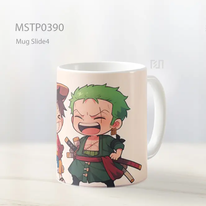 Chibi Luffy And Zoro One Piece Tertawa Mug MSTP0390
