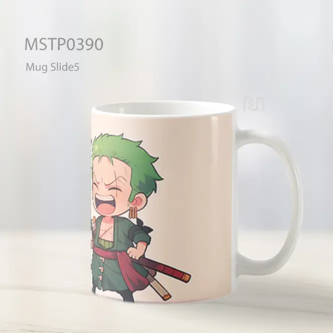 Chibi Luffy And Zoro One Piece Tertawa Mug MSTP0390 - All-side / Desain
