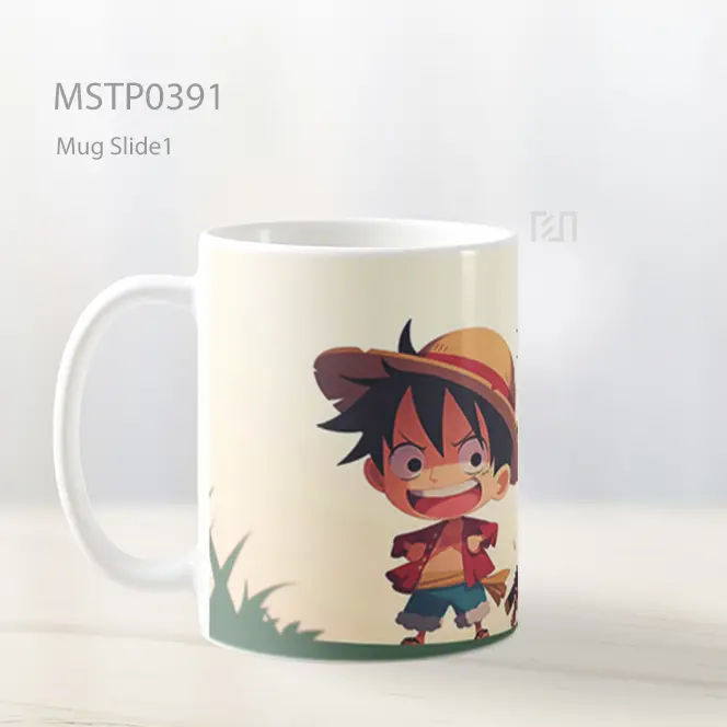 Chibi Luffy Zoro Fanart Mug MSTP0391 - All-side / Desain