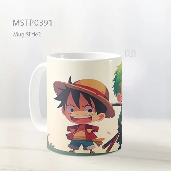 Chibi Luffy Zoro Fanart Mug MSTP0391 - All-side / Desain