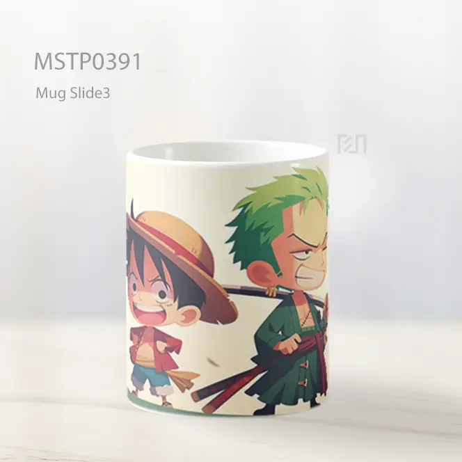 Chibi Luffy Zoro Fanart Mug MSTP0391 - All-side / Desain