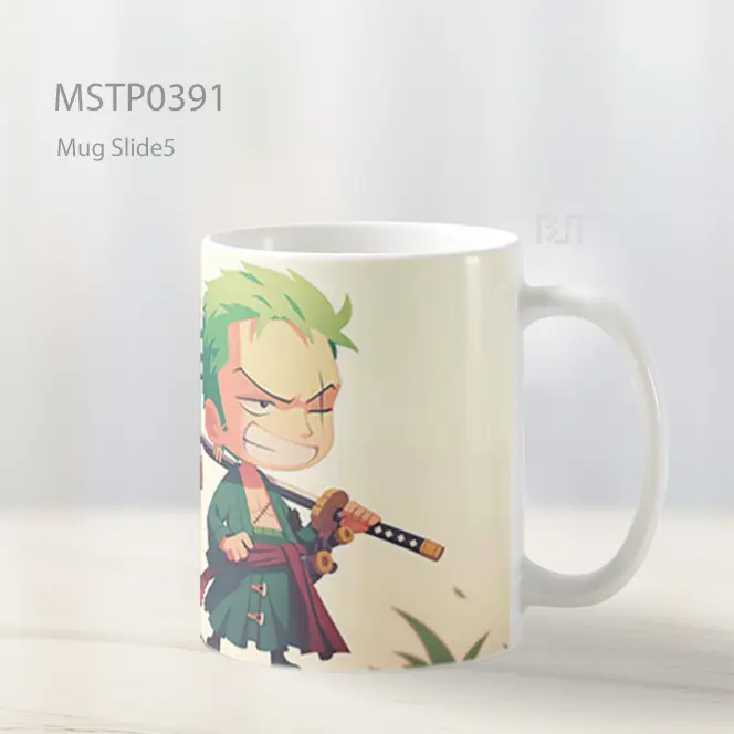 Chibi Luffy Zoro Fanart Mug MSTP0391 - All-side / Desain