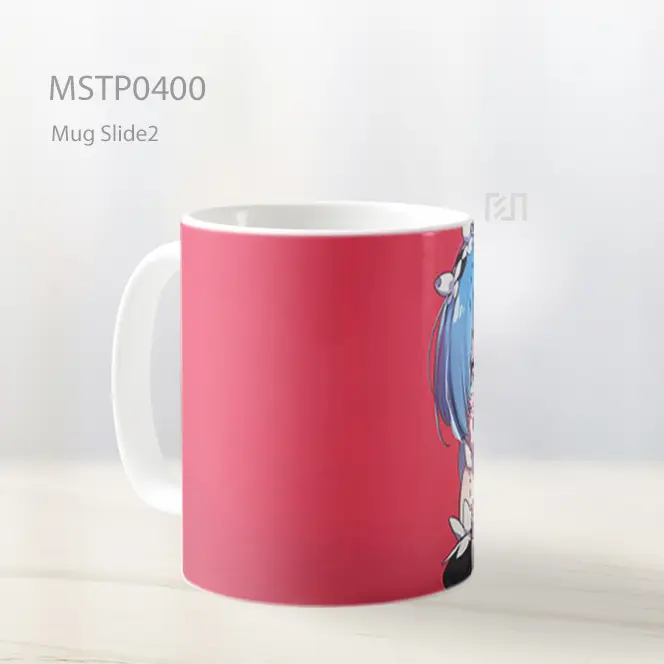 Chibi Rem Merah Lucu Mug MSTP0400 - All-side / Desain