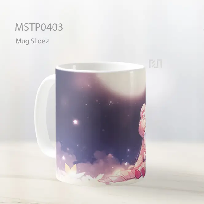 Chibi Sailor Moon Ungu Pink Mug MSTP0403 - All-side / Desain