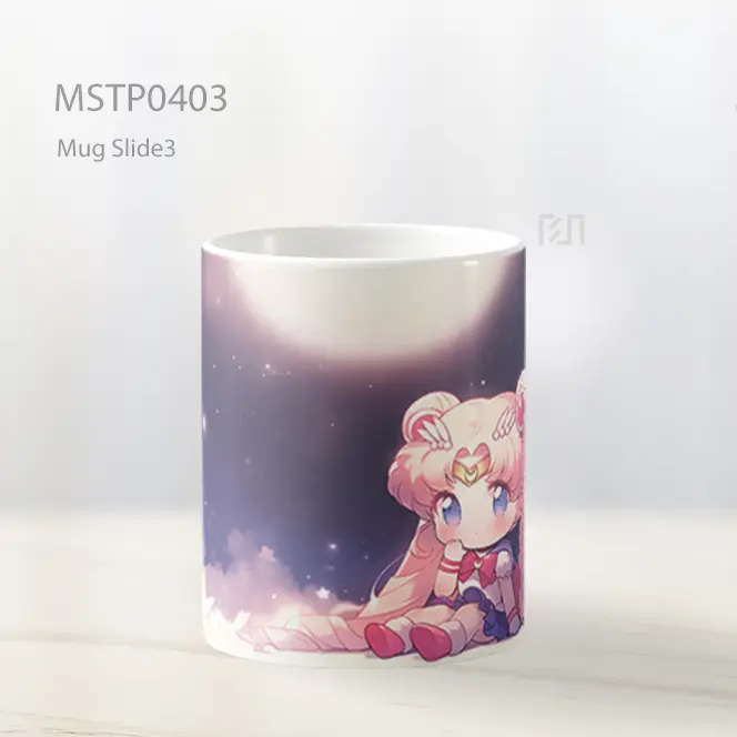 Chibi Sailor Moon Ungu Pink Mug MSTP0403 - All-side / Desain
