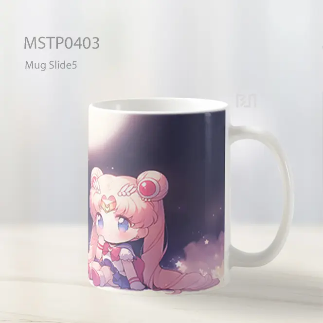 Chibi Sailor Moon Ungu Pink Mug MSTP0403 - All-side / Desain