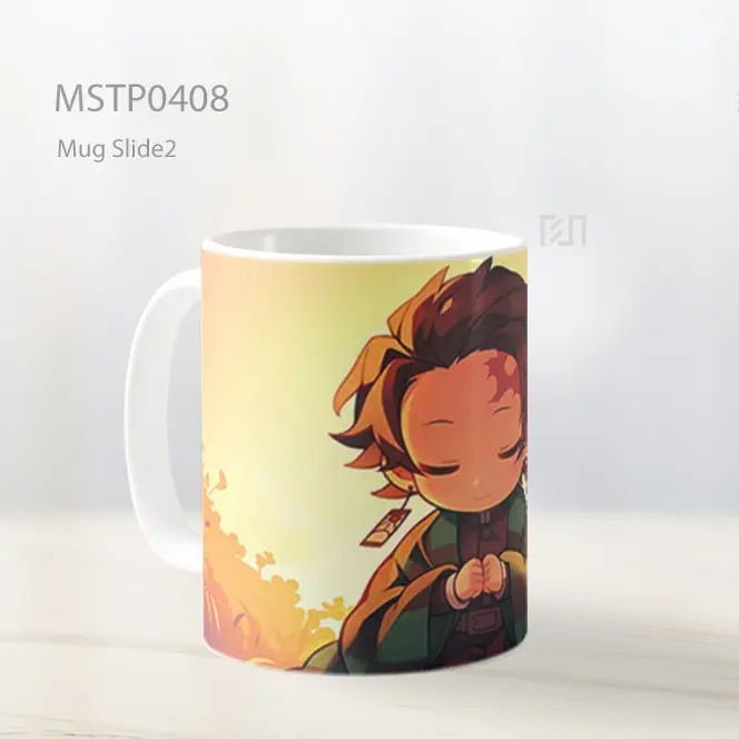 Chibi Tanjiro Meditasi Senja Demon Slayer Mug MSTP0408 - All-side / Desain