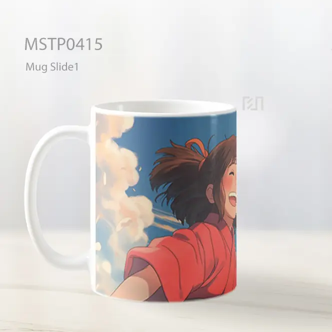 Chihiro Spirited Away Tersenyum Mug MSTP0415 - All-side / Desain